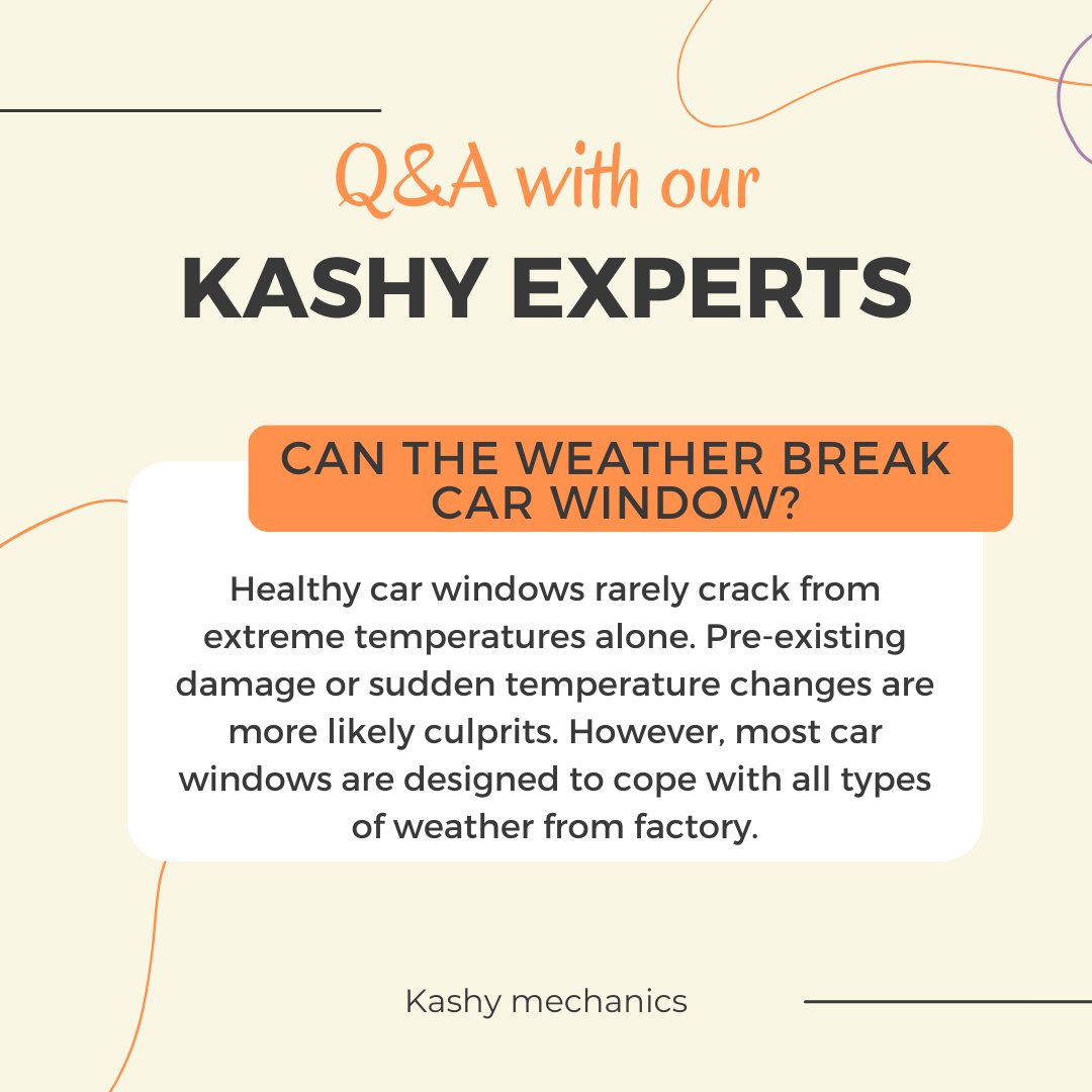Car window worries? You know who to call.

Find an honest mechanic with Kashy.

#KashyMechanics #CarCare #AskTheKashyExperts #MobileMechanics