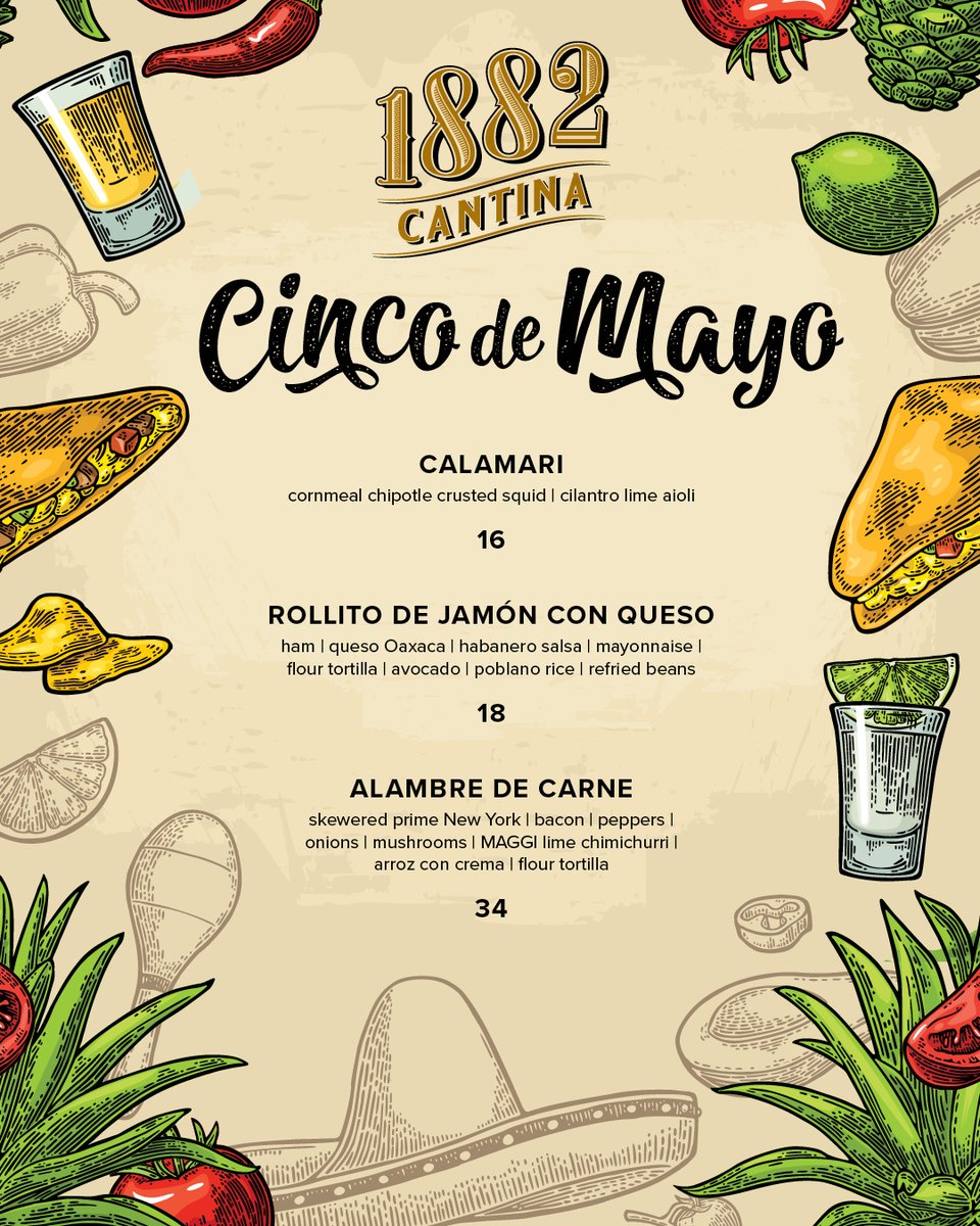 Celebrate Cinco de Mayo with us! 🌮🍹🌶️ ⁠ Enjoy dining specials all day long at 1882 Cantina! Plus, take in the live mariachi music 12PM - 8PM! #Pechanga #CincoDeMayo #1882 #Specials #Food #Resort #Casino #PechangaCasino #May5 #Margarita #Mariachi