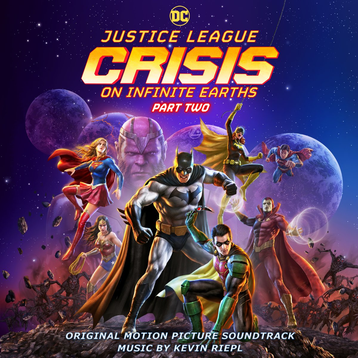 The Justice League: Crisis On Infinite Earths- Part Two Soundtrack is streaming now on all platforms. Link: found.ee/RyeKSX @GardenerRcdngs @kevinrieplmusic