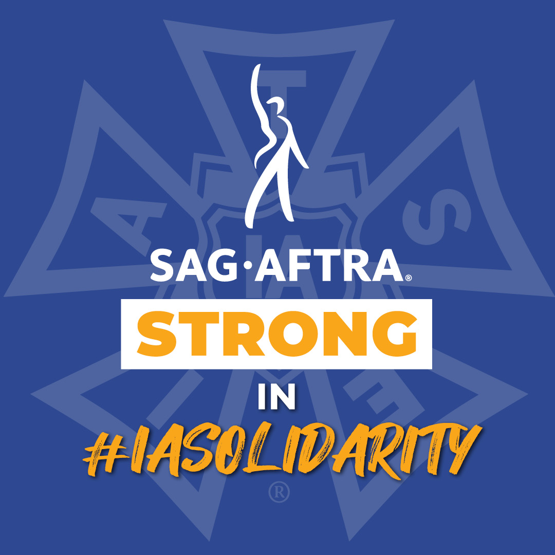 Let's keep the momentum going! Every Friday, wear your SAG-AFTRA swag and stand in solidarity with @IATSE during their negotiations with the AMPTP. Share your photos using #OneFightFridays to show the world that union solidarity is alive and well! #UnionStrong #IASolidarity