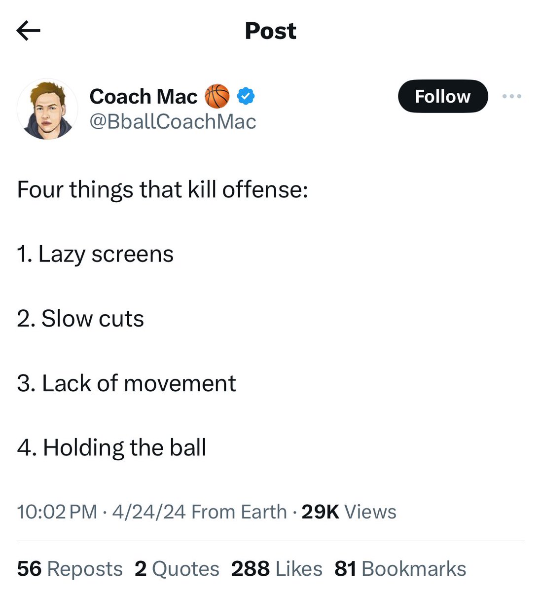 Players take note…good offense comes about when the ball moves,  players move with purpose, they attack wisely, and make the right decisions to get their teams a great shot. 
#AllInAllTheTime
#ChampionsDoExtra
#TeamTeamTeam