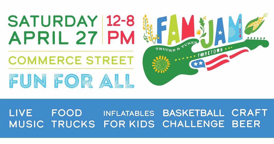 My daughter Annabelle Newberger is opening #FamJam this year with a Broadway review at 12:45pm. Come to Yorktown's coolest street festival. (Madden & Friends is also a personal fave.)