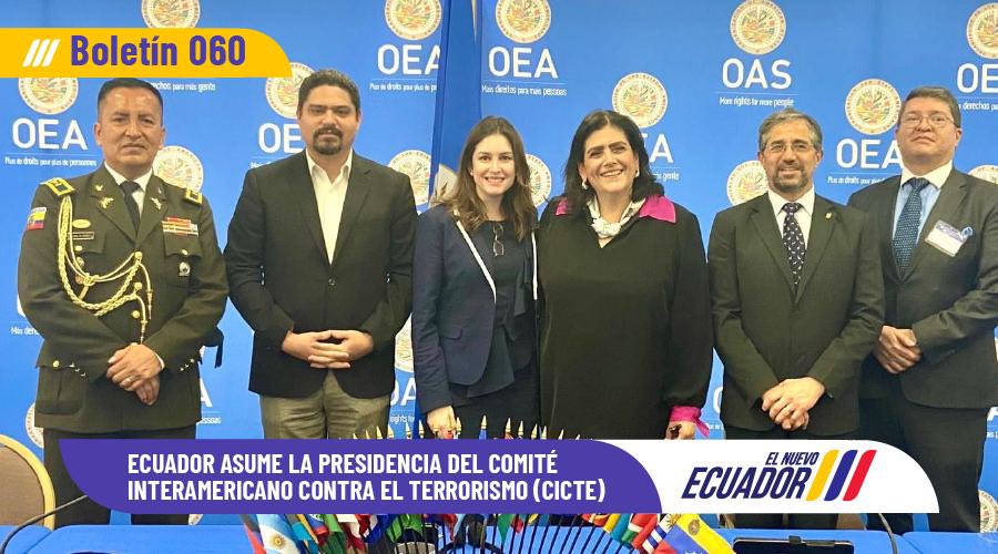 📰BOLETÍN | Ecuador asumió la Presidencia del @OEA_CICTE para el periodo 2024 - 2025, con el firme compromiso de liderar los esfuerzos para prevenir y contrarrestar el terrorismo a nivel continental. 👉 bit.ly/4bevcU3