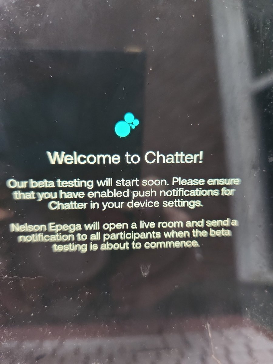 Let's Goooo!!! #chatter is here! <a href="/nelsonepega/">Nelson Epega</a> #Test in motion