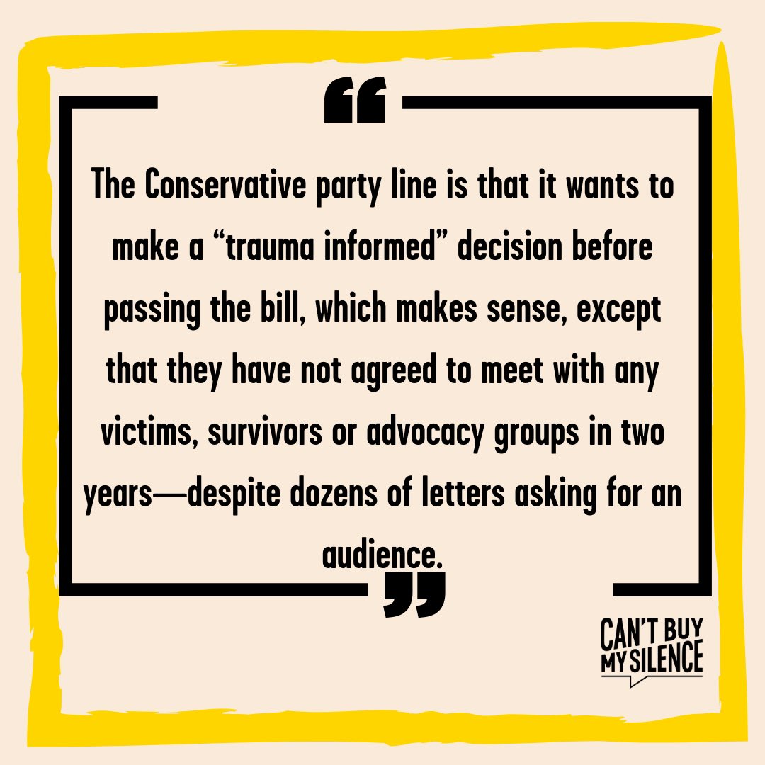 Actions speak louder than words! @MLABarbAdams, CBMS would like to schedule a meeting with you, as would other GBV advocates. We have both quantitative and qualitative data we can share to help you make an INFORMED decision on Bill 144

thecoast.ca/news-opinion/s… #cantbuymysilence