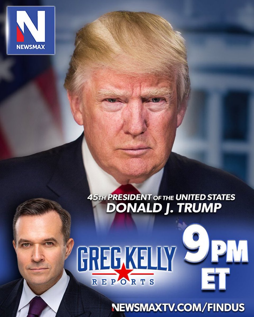 Coming up at 9pm! @gregkellyusa @newsmax 🇺🇸