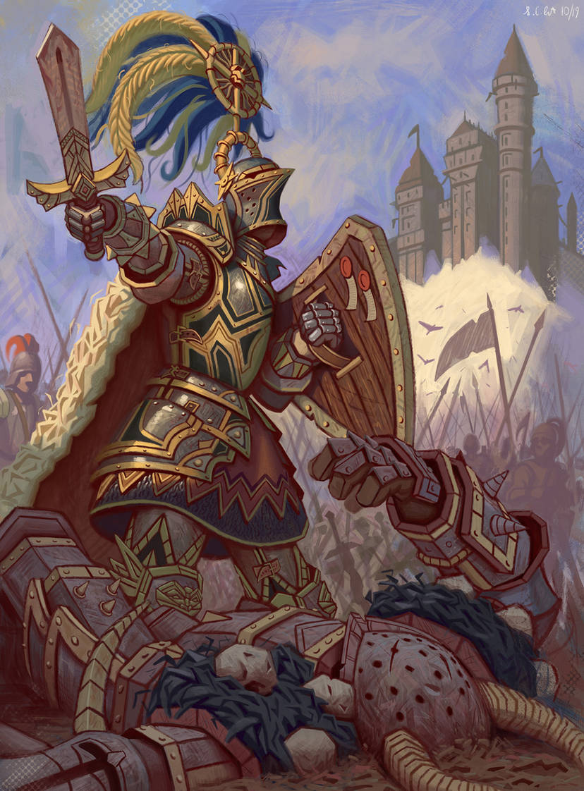 This was a repainting of a picture I did a few years before this one, was going crazy on some new brushes haha - 2019
#knightoftheblazingsun #warhammerart #warhammerfanart #theoldworld #fantasyart