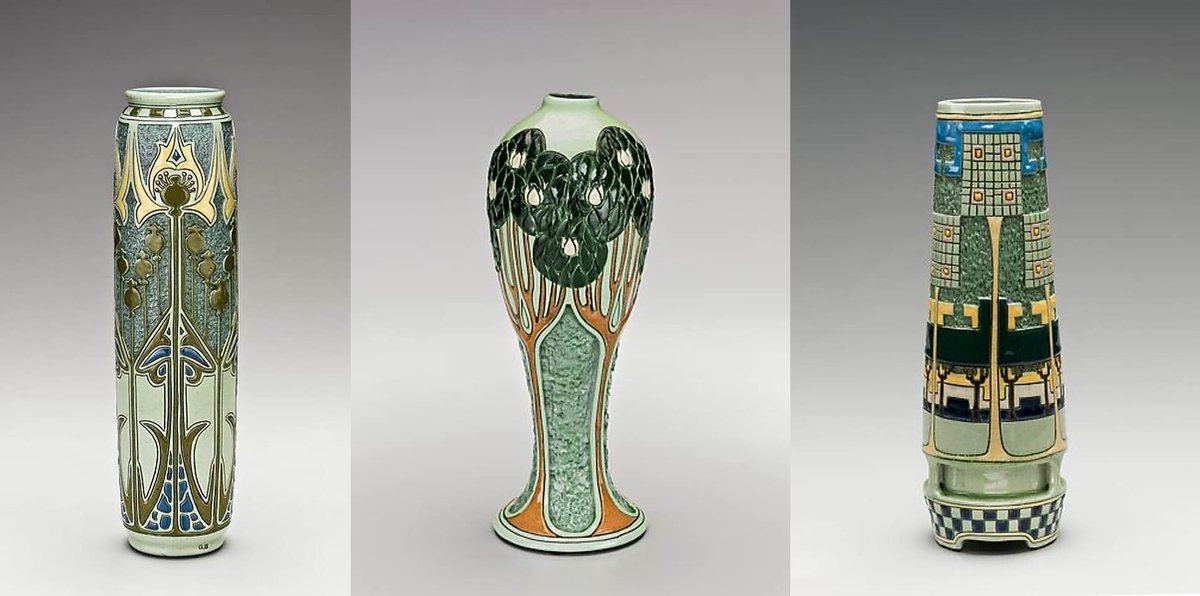 American Earthenware Vases
Manufacturer Roseville Pottery (1892-1954) Ohio
Designer Frederick Hurten Rhead American, born England.
ca. 1904–08
The Met Museum