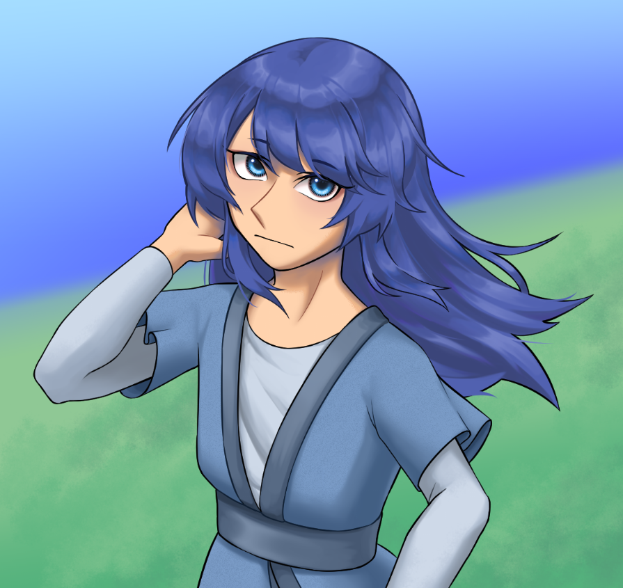 Flyffuuu's tweet photo. my tablet actually takes a lot of power now and its laggy :( anyways been experimenting with hair coloring https://t.co/eKsUmP02BD