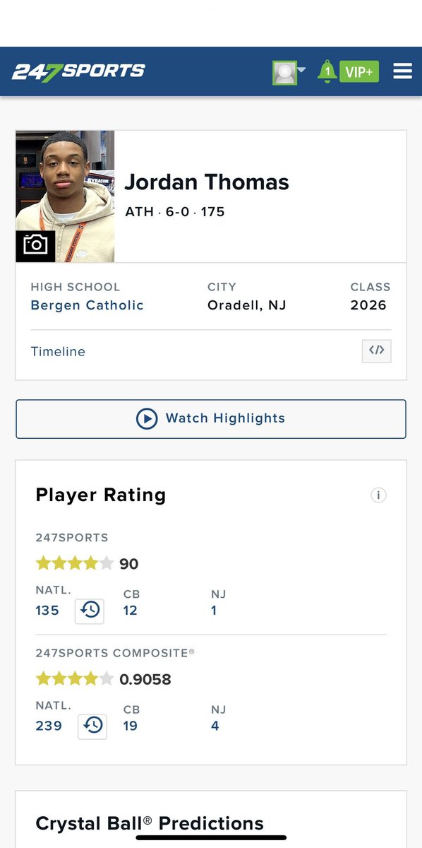 grateful to be ranked number 1 in the state! 💯 @BrianDohn247 @EdOBrienCFB @247Sports @247recruiting