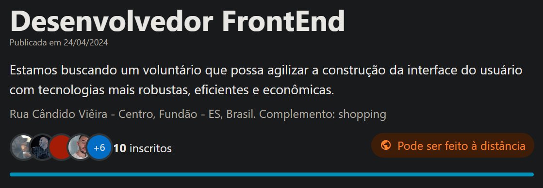 gab_in_tech's tweet photo. Vagas de voluntariado para #dev
#Atados
Desenvolvedor Web/Web Designer
https://t.co/Cqg0zl8CIr
Desenvolvedor FrontEnd
https://t.co/KnioYIAb7N
Desenvolvedor Web
https://t.co/D9HvMzbNTn https://t.co/VhnrppRQpg