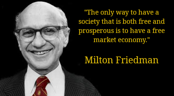 'The only way to have a society that is both free and prosperous is to have a free market economy.'
-Milton Friedman #MiltonFriedman