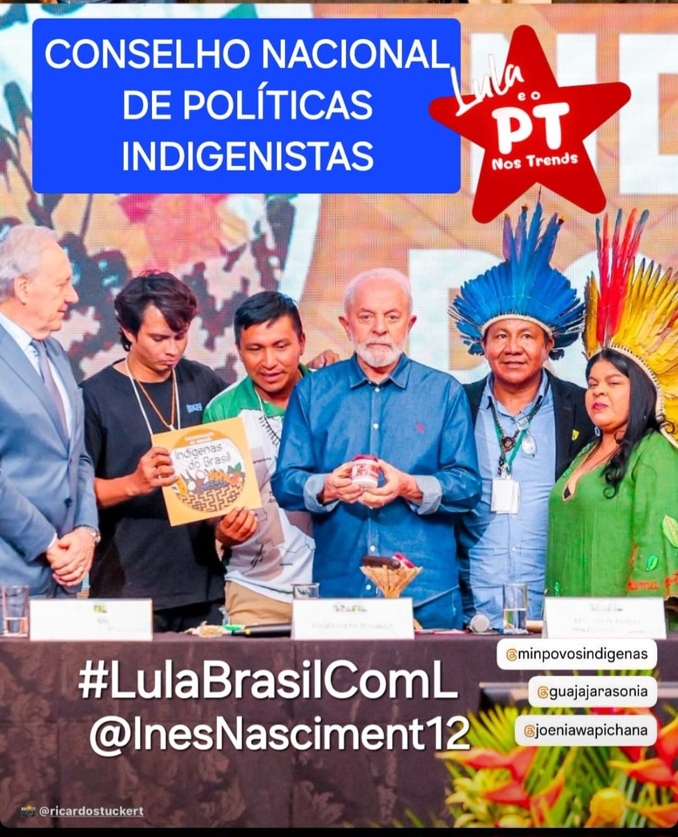 @LulaOficial #LulaBrasilComL 
@ptbrasil 
@GuajajaraSonia 
@InesNasciment12 
@parasamuel