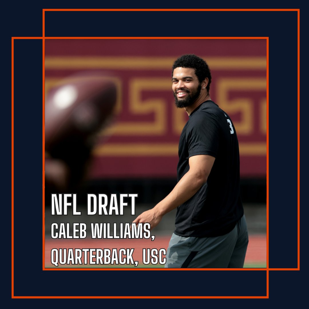 Breaking: The Chicago Bears select USC's Caleb Williams with the No. 1 first round pick in the NFL Draft. bit.ly/3tJLJMh