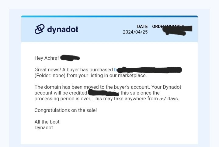Two small sales.
I am happy because I didn't lose my initial investment.

Hi @Dynadot, why didn't I find the funds or domains when I logged into my account? Not even a notification indicating that the two domains were sold.