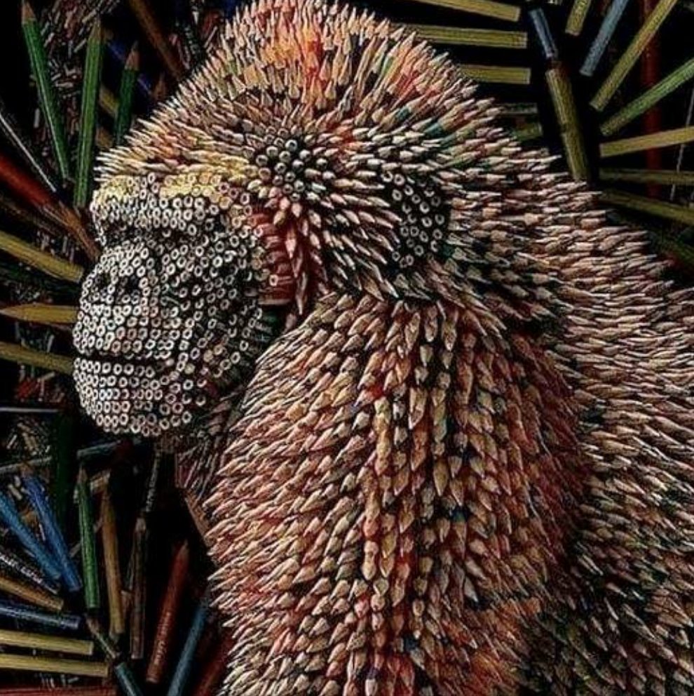 This epic sculpture was made entirely from pencils >