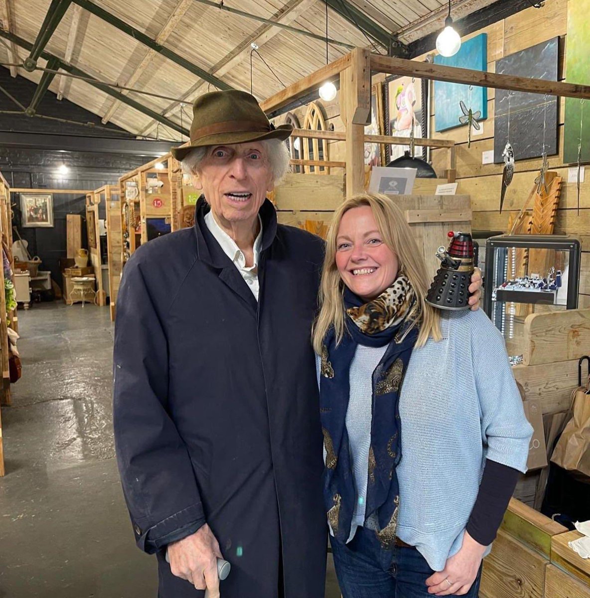 Our wonderful Fourth Doctor - Tom Baker - out on Wednesday morning at Sid’s Emporium in Tenterden. Nice to see him out and about… and meeting a vintage Dalek!