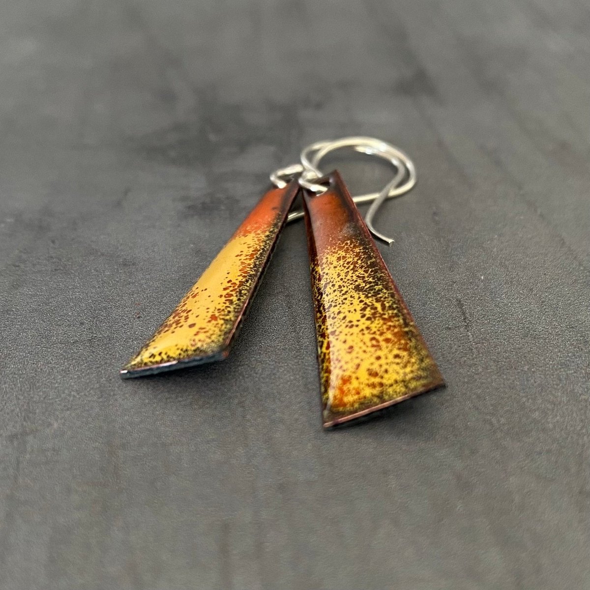 Lava Triangle Earrings tuppu.net/7a9eef13 #UKHashtags #bizbubble ##UKGiftHour #TriangleEarrings