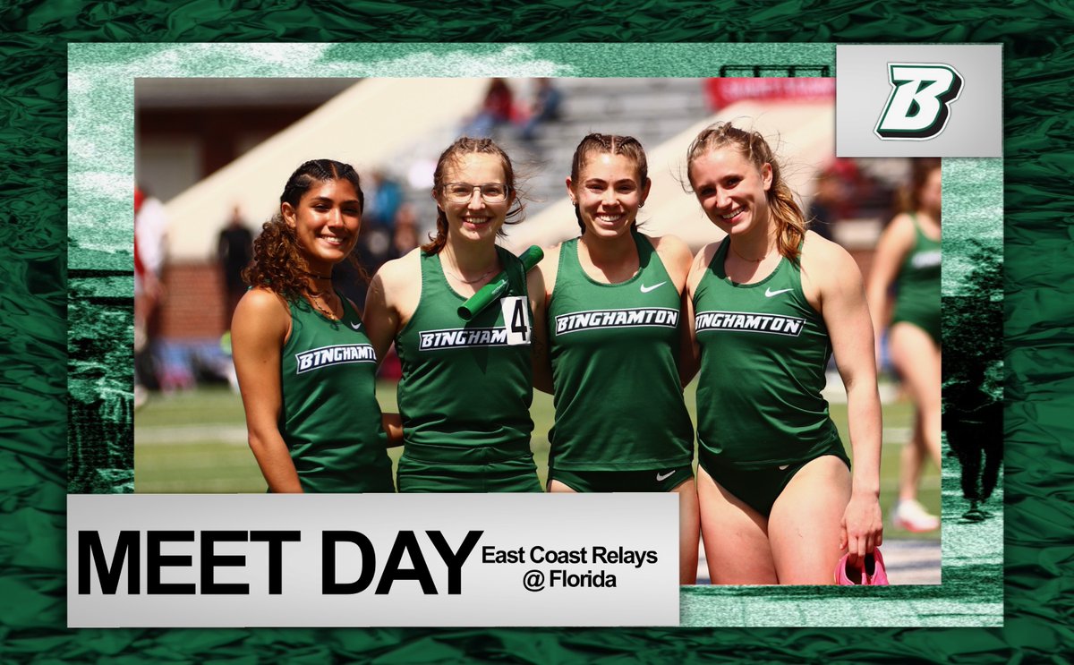 Good luck to all of our sprinters and relay teams in Florida this weekend! 🆚 East Coast Relays 📍 Jacksonville, Fla. 📅 Friday-Saturday ⏰ Noon/ 9 a.m. 📊 tinyurl.com/2vuf2azk #AETF #ONEBinghamton #ClawsOut