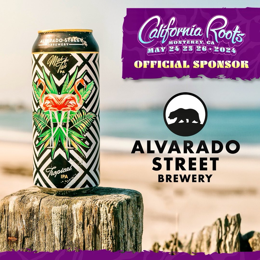 Cali Roots 🤝 Alvarado Street Brewery 🌴 We’ve teamed up to deliver YOU a taste of local goodness! 🍻 Sip on cold, delicious Tropical IPA’s while your favorite bands rock the stage!! 🤙🌴🔊 Grab tix quick: bit.ly/3w2xS8C #CaliRoots2024 #AlvaradoStreetBrewery #Sponsor