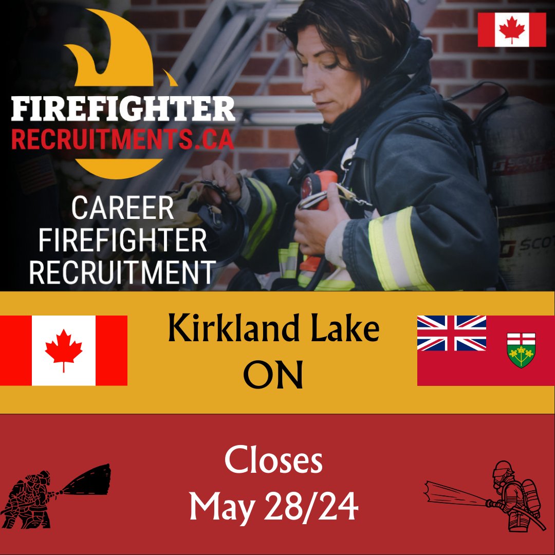 firefighterrecruitments.ca/job/kirkland-l…

Kirkland Lake Recruiting Firefighters

#Firefighterjobs #firejobs #firerecruitment #firefighterrecuitment #firejobs