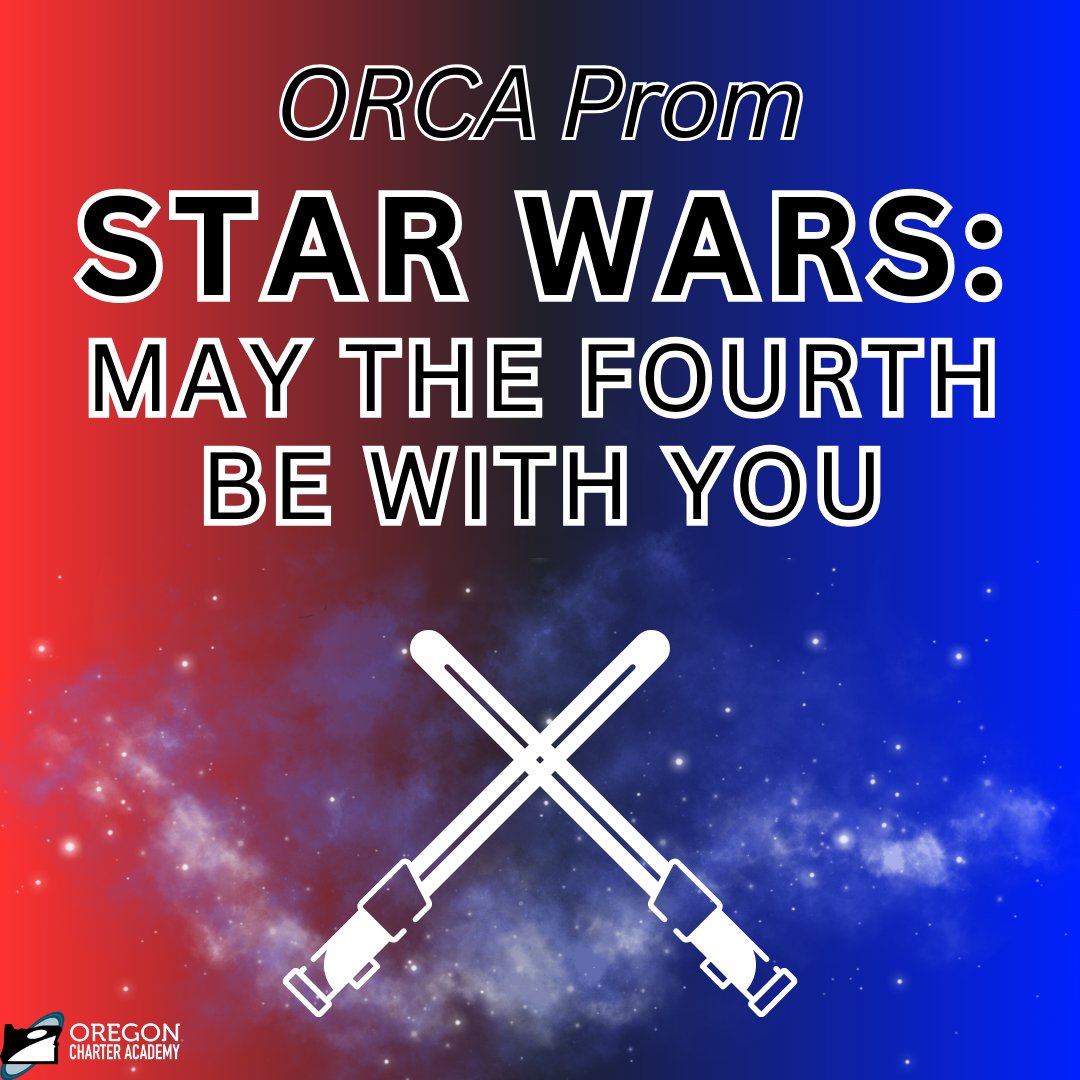 Prom is almost here!

This year’s theme is Star Wars: May The Fourth Be With You 🌌 ✨ 

Learn more and RSVP on Field Trip Central.

#oregoncharteracademy #onlineeducation #virtuallearning #virtualeducation #bestofthebest #prom #social #dance #starwards #maythefourthbewithyou