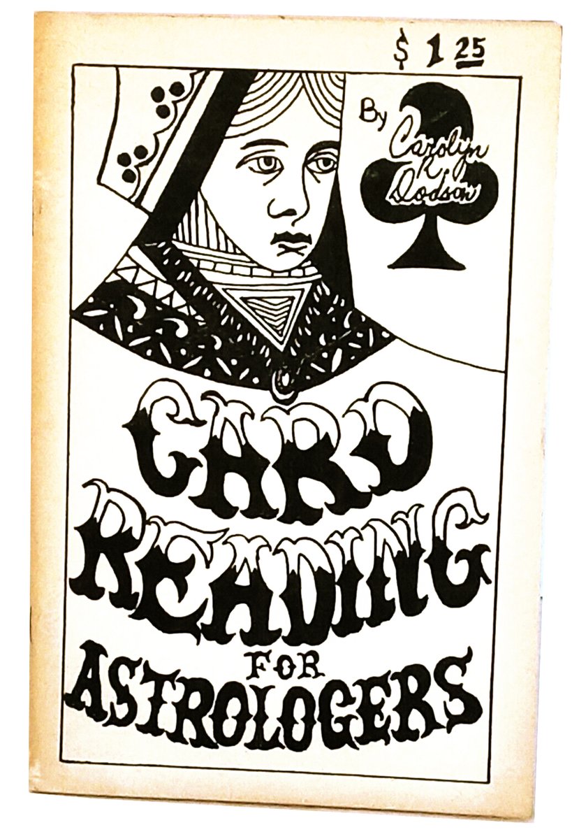 Card Reading for Astrologers, by Carolyn R. Dodson (1973) #booklet #astrology #cards #cartomancy #divination #lettering #70s