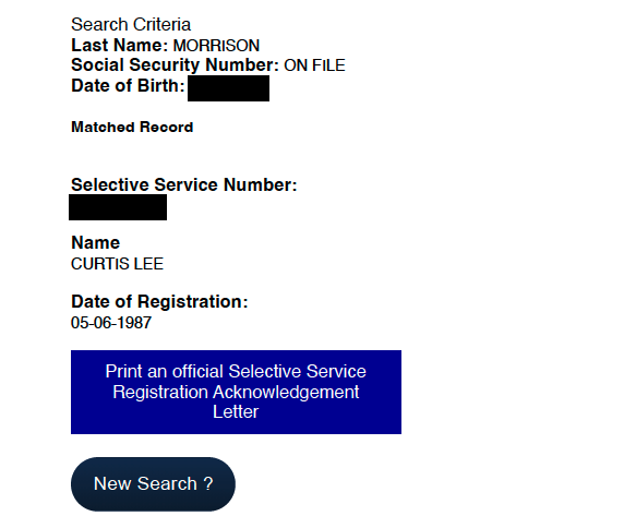 FAQ: How can I verify that I registered for selective service? Answer: You can do that on the website in less than a minute. Also, they keep really good records. sss.gov/verify/