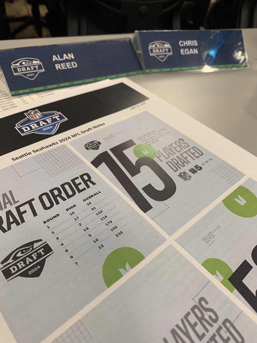 The @Seahawks @seahawksPR staff has been amazing over the past few months showing love towards Alan and my brother!!! Thank you! First time in long time I'm working the draft without AReed!