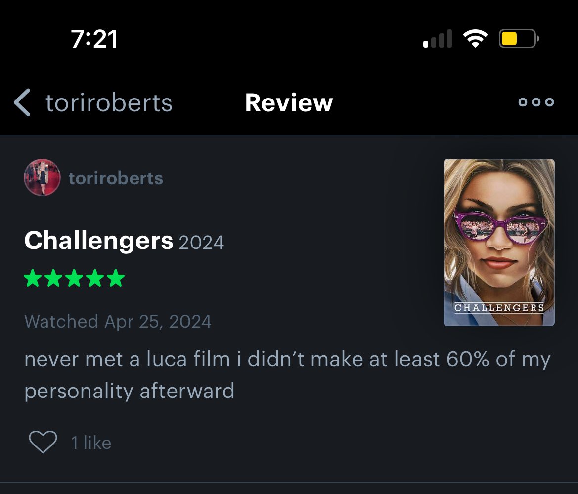 torrr__'s tweet photo. saw challengers https://t.co/iS2QnFKzh0
