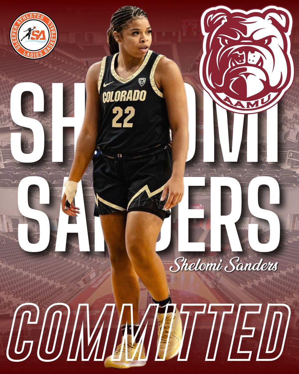 Former #Colorado #Buffaloes G Shelomi Sanders (@shelomi_sanders) has transferred to the #AAMU #LadyBulldogs @DivaCoachAAMU | @aamuwbb