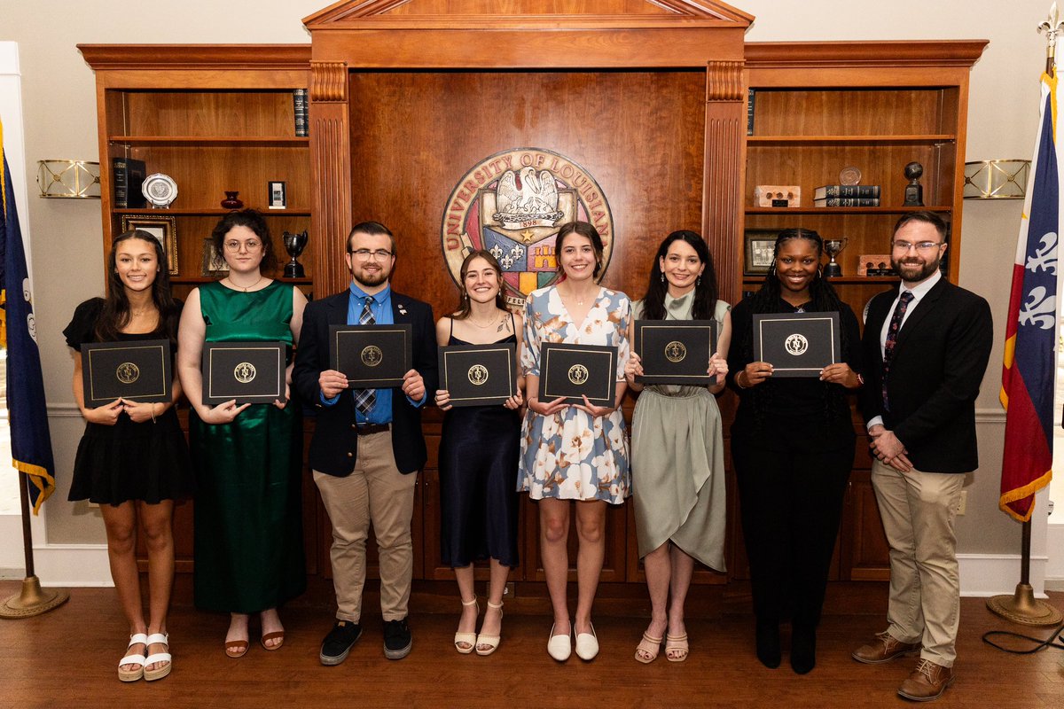Nathan Carrington (@natecarrington) on Twitter photo Had the privilege of initiating the newest members of <a href="/ULLafayette/">University of Louisiana at Lafayette</a>’s chapter of @PSANational at tonight’s Political Science Honors Banquet! It’s been quite an honor teaching these wonderful students over the past two years.
Congratulations to all of tonight’s honorees! Had the privilege of initiating the newest members of <a href="/ULLafayette/">University of Louisiana at Lafayette</a>’s chapter of @PSANational at tonight’s Political Science Honors Banquet! It’s been quite an honor teaching these wonderful students over the past two years.
Congratulations to all of tonight’s honorees!