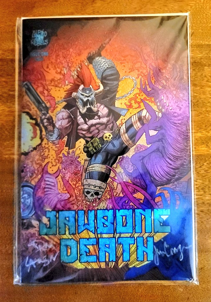 Got home from work and had a surprise in the mail.  Jawbone Death.  Delivered by @CriticalBlast.  Written by @GiftedRebelsCo and drawn by Jason Crager.  Looks exciting!  #indiecomics #comicsgate