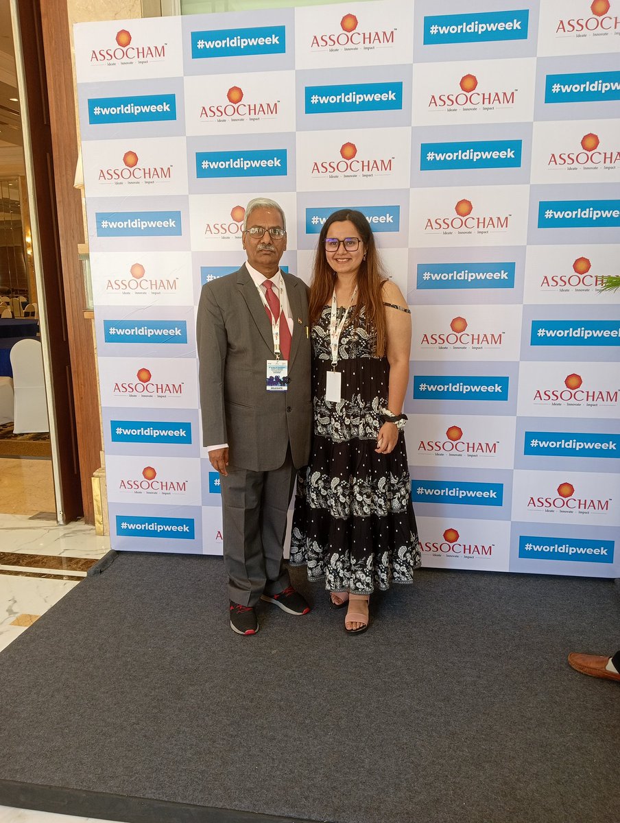 In 2nd Global IP Leadership Summit & Awards India's Century Vision for IPR organised by ASSOCHAM in Sangali La Eros Hotel, New Delhi with friend Ms.Rishika Sardana.