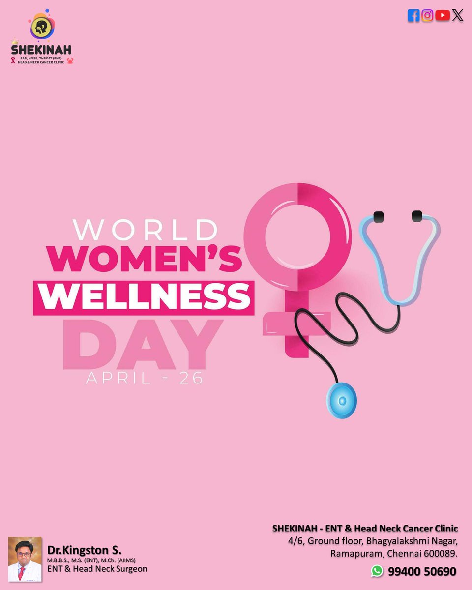 #WorldWomensWellnessDay2024
#WorldWomensWellnessDay
#WomensWellnessDay
#WomensWellness
#WomensHealth
#FemaleHealth

Shekinah ENT & Head-Neck Cancer Clinic 

#ShekinahENT
#ENTclinic 
#ENT