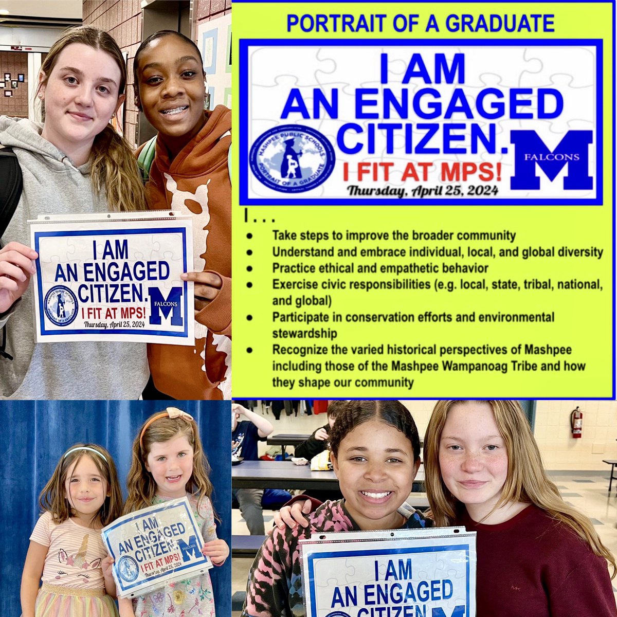Today’s Portrait of a Graduate competency in #Mashpee:  WE ARE ENGAGED CITIZENS.