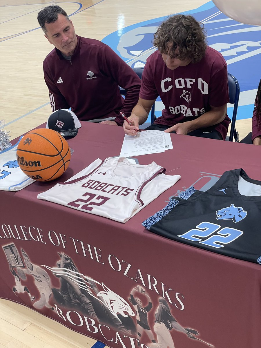 Congrats to @jaidenwilson_1 for signing his NLI today with College of the Ozarks All Conference All State All world person! A true pleasure to coach Going to miss 22