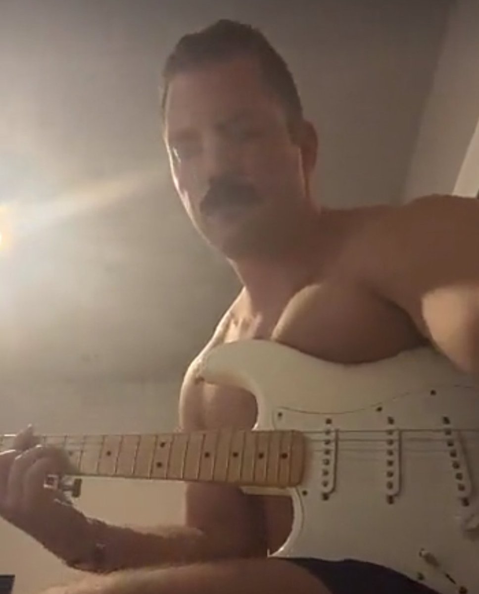 Not sure who wore the stache better.....