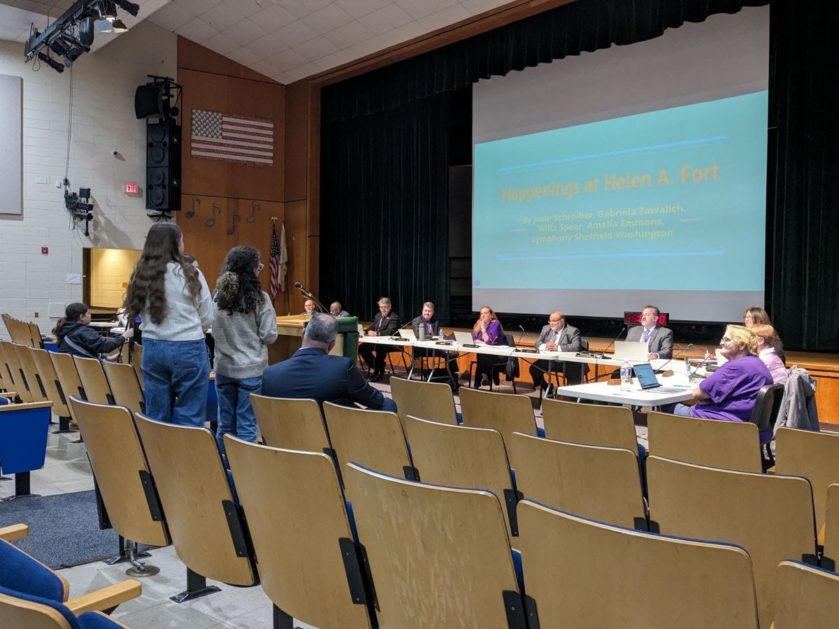 A HUGE thank you to Josie, Gabriela, Willa, Amelia, and Symphony! These students presented to the Pemberton BOE tonight about all the amazing things taking place at Helen Fort Middle School.

Well done!!!
