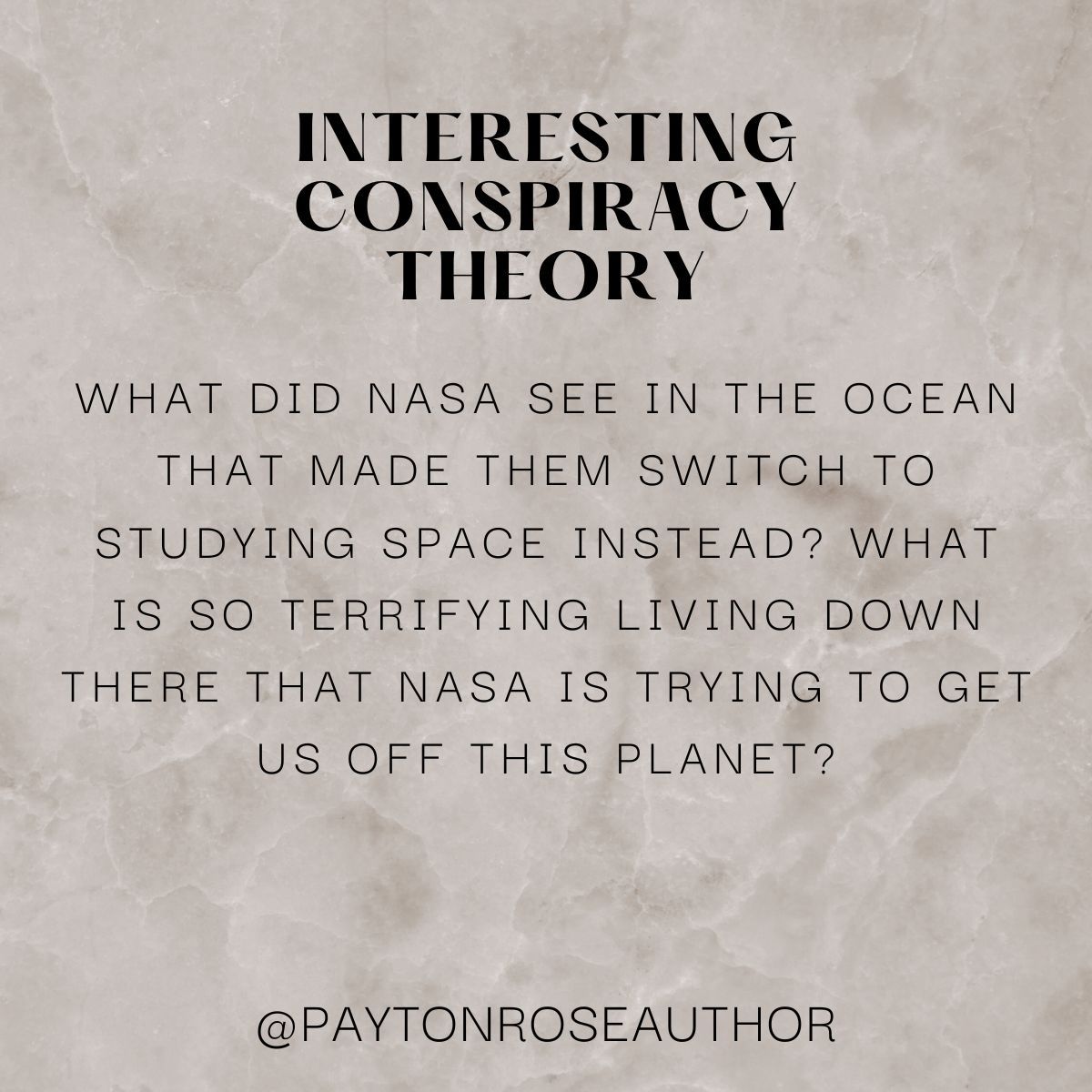 I recently read a comment about this Nasa conspiracy theory... It made way to much sense to me!! Do you have a favorite conspiracy  theory? Tell me in the comments!
#booktok #indieauthor #favoriteauthor #bookstagrammer #fantasyauthor #authortok #authorgram #fantasybooks