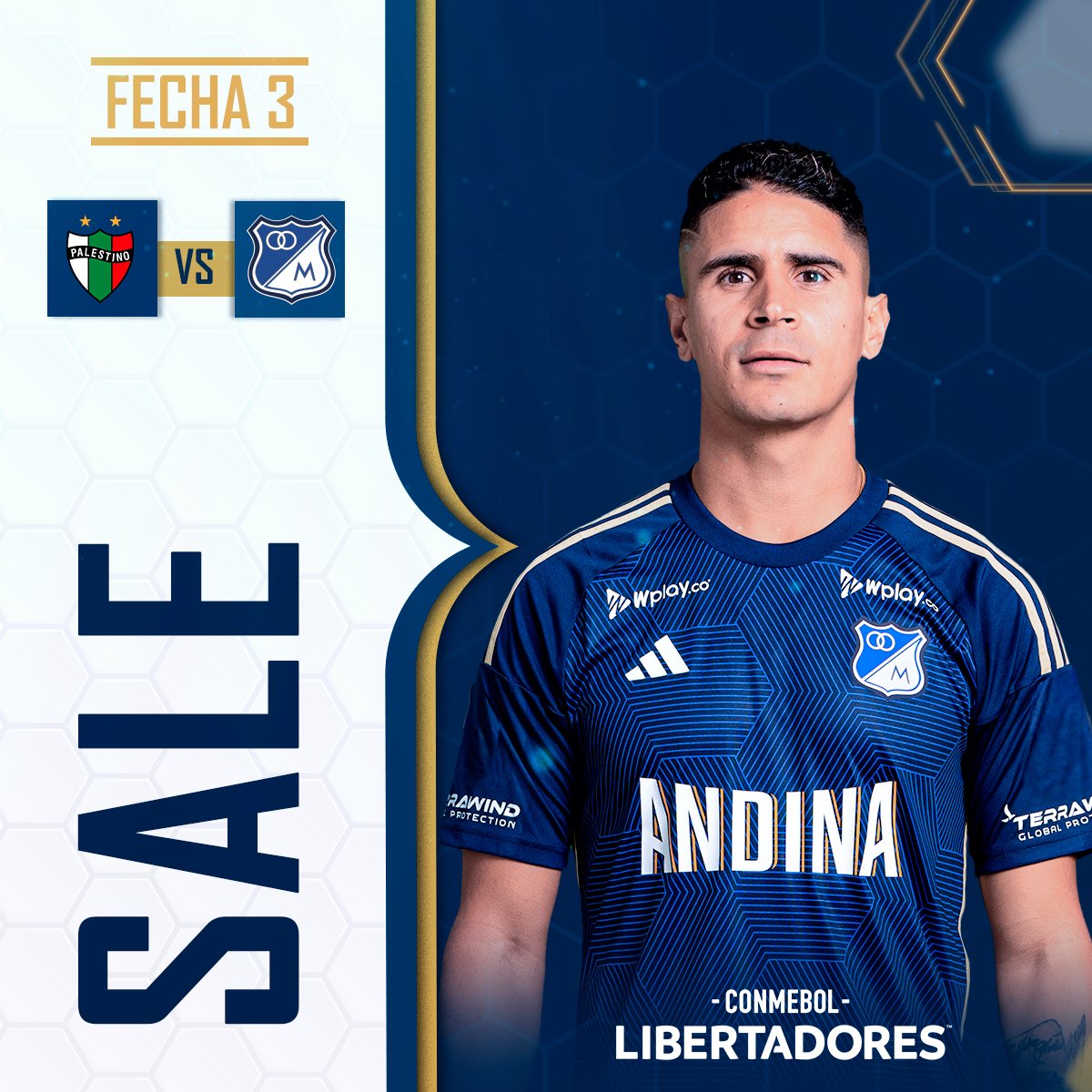 ⏱️ 35' Cambio azul. ▶️ Ingresa Danovis Banguero ◀️ Sale Daniel Cataño ⚪️🟢🔴 PAL 1️⃣ - 1️⃣ MFC 🔵⚪️ #GloriaEterna