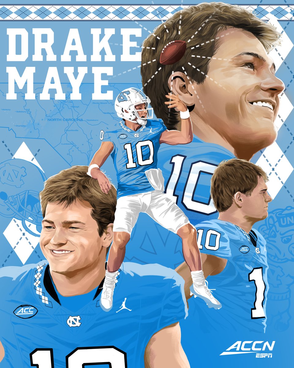 From Chapel Hill to Foxborough ... @UNCFootball's Drake Maye is headed to the @Patriots‼️