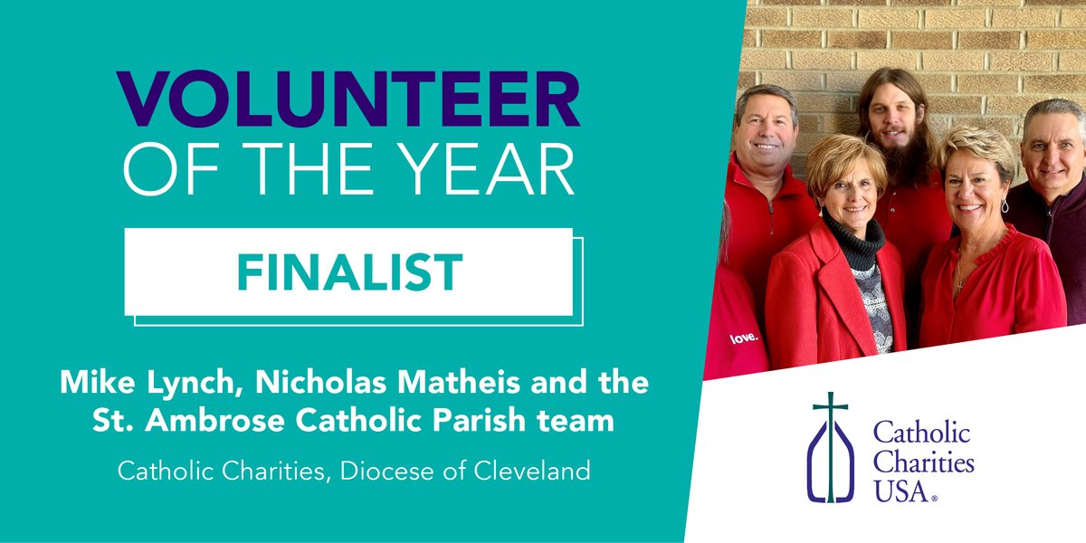 A dedicated team of volunteers from Brunswick, Ohio, have undertaken sustained and coordinated efforts that are anything but basic for the @ccdocle clients they serve. Thank you, St. Ambrose team, and congratulations on being a CCUSA Volunteer of the Year finalist!