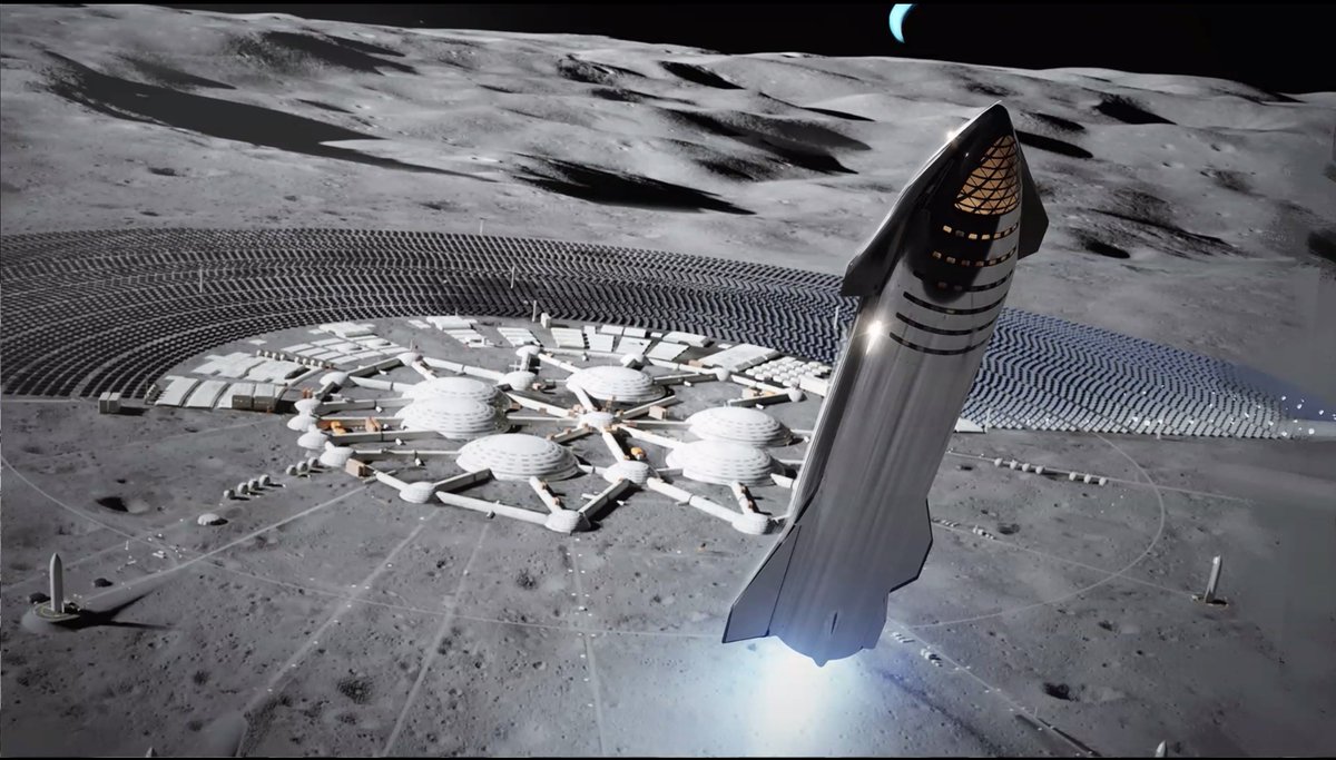 Artemis ira beaucoup plus loin qu'Apollo dans l'exploration de la Lune. Pour préparer ça, la DARPA a financé 11 industriels pour imaginer une base lunaire implémentable en 10 ans seulement. Et pas n'importe qui: SpaceX, Blue Origin et consorts. Je vous détaille les résultats : 🧵