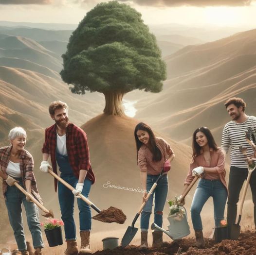 Niños, jóvenes, adultos ... todos podemos sembrar árboles