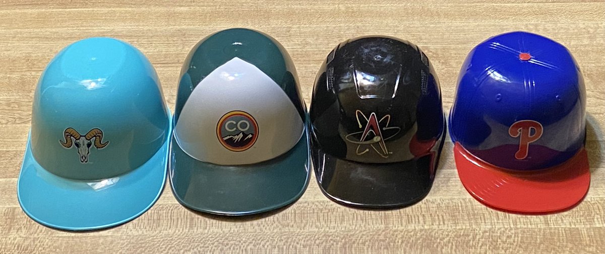 Some new helmets including a couple from friend @Count2Baseball