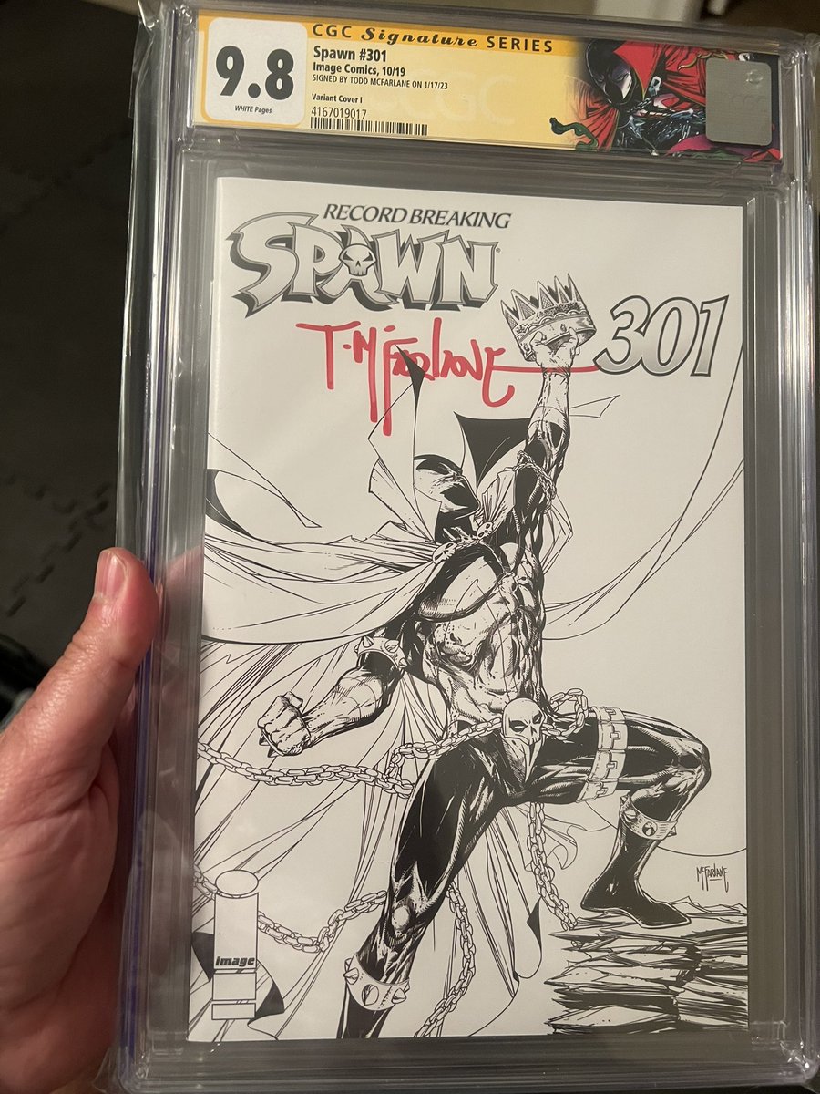 For you spawn fans. @Todd_McFarlane @OddKeyNFT @drip_haus @ItsComicGuy The FA Todd Mcfarlane nft drop. Record breaker 302. Mint number 9 signed plus my IRl copy signed for owning nft on oddkey plus my sketch variant signed copy!!!!