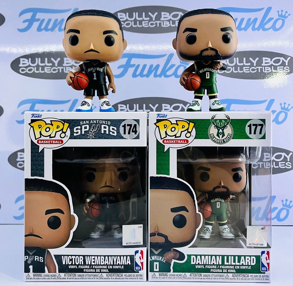 Closer look at NBA - Victor W. & Damian L. Pops! Available for preorder. #Ad . entertainmentearth.com/s/?query1=Funk… . Credit @bullyboycollectibles #NBA #Basketball #victorwembanyama #damainlillard #Funko #FunkoPop #FunkoPopVinyl #Pop #PopVinyl #Collectibles #Collectible #FunkoCollector…