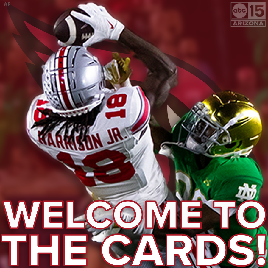 With the fourth pick in the NFL Draft, the Cardinals select WR Marvin Harrison Jr. out of Ohio State! The Cards also hold the 27th pick tonight. STORY: tinyurl.com/yprbztzn