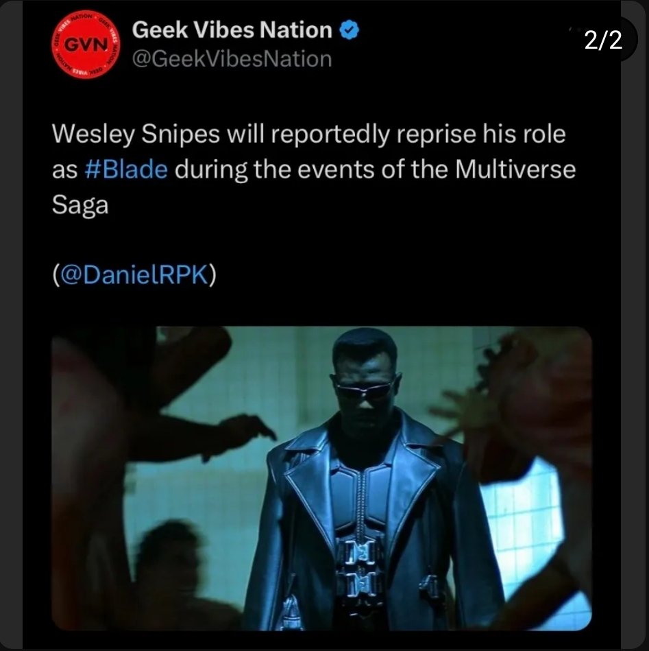 As much as I wouldnt mind seeing Wesley back as Blade. This is how u know they are struggling creatively. @Kevfeige what is going on over there bro bro? I remember when @marvel was called the house of ideas...smh